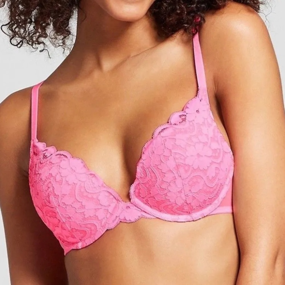 Pink Lace Push Up Bra - Xhilaration - size 34A